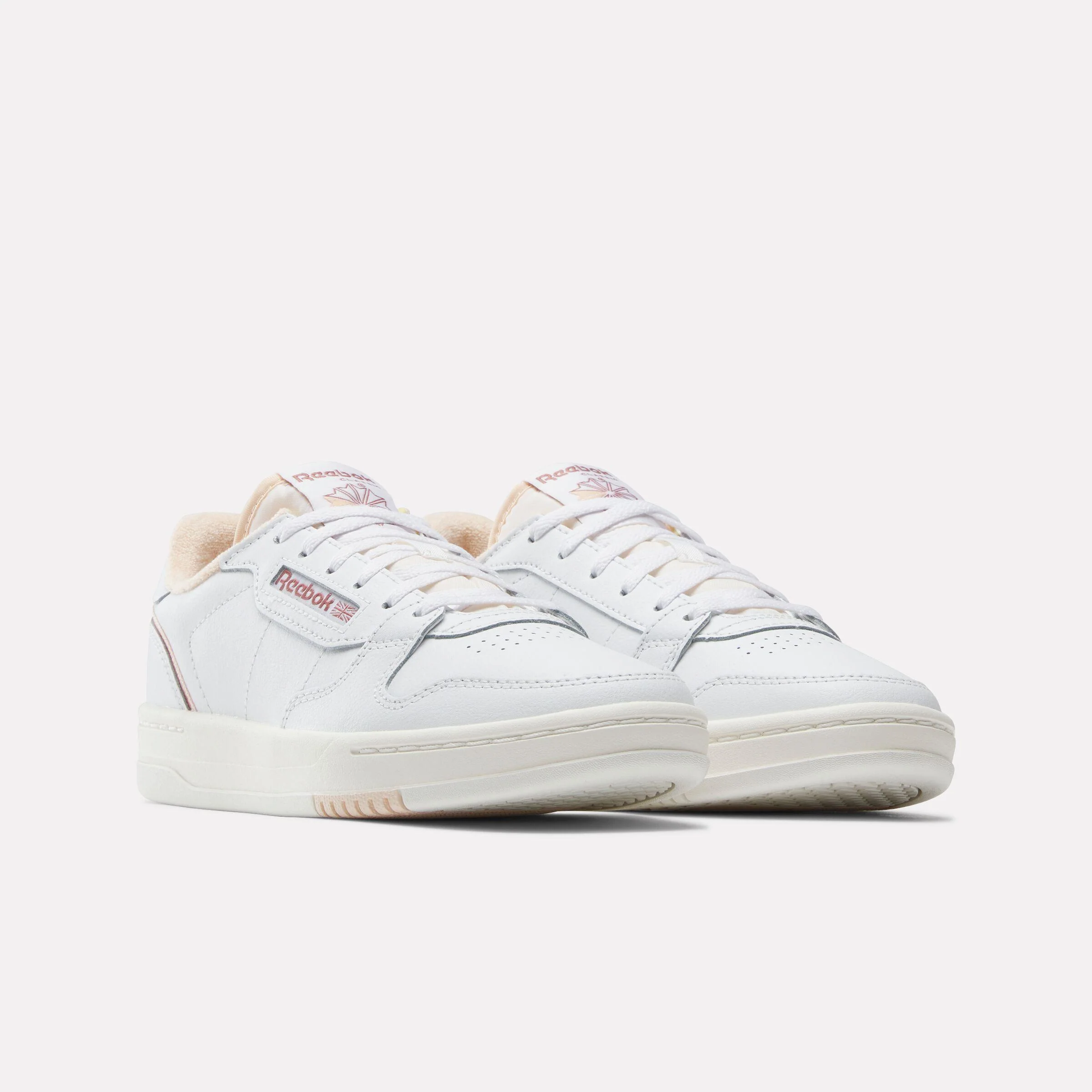 Reebok Footwear Women Phase Court Shoes WHITE/WHITE/PINK - Image 2