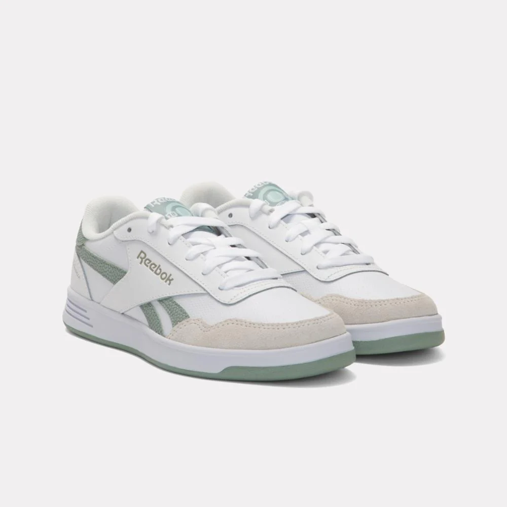 Reebok Footwear Women Reebok Court Advance Shoes WHITE/GREEN/CHALK - Image 3
