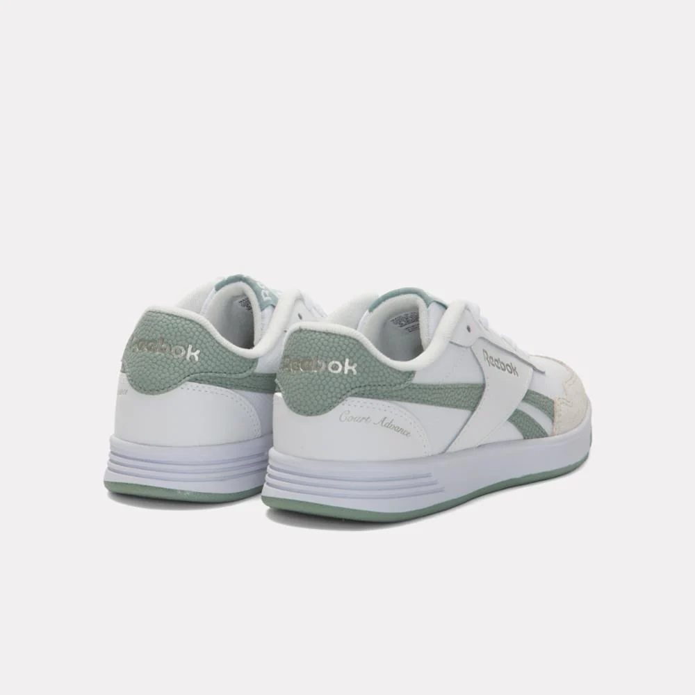 Reebok Footwear Women Reebok Court Advance Shoes WHITE/GREEN/CHALK - Image 4