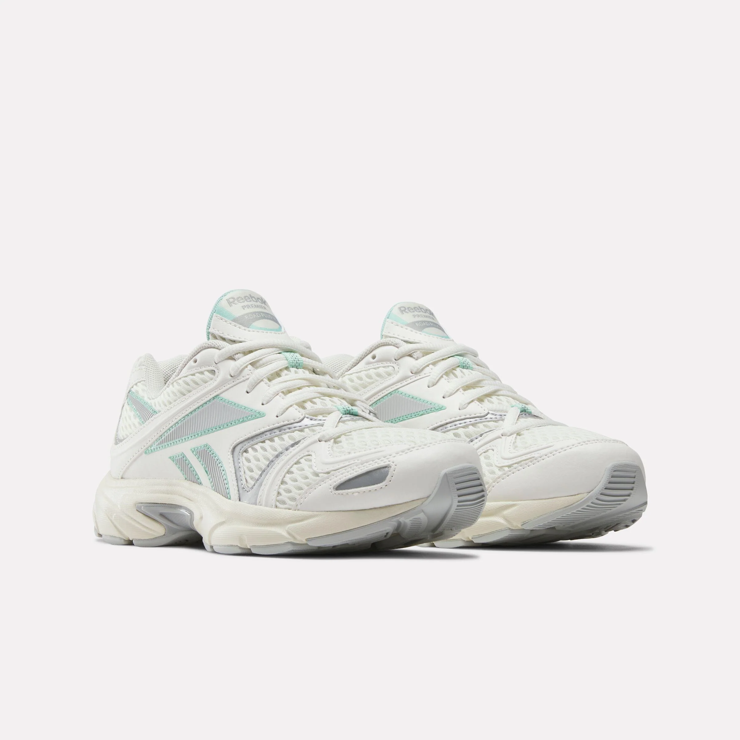 Reebok Footwear Women Reebok Premier Road Plus VI Shoes CHALK/GREY 1/GLITCH AQUA - Image 2