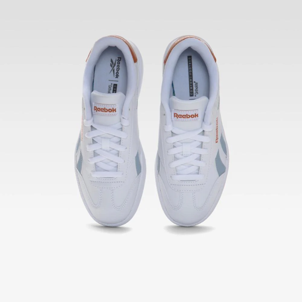 Reebok Footwear Women Reebok Smash Edge Shoes WHITE/PALEBLUE/TERRACOTA - Image 5