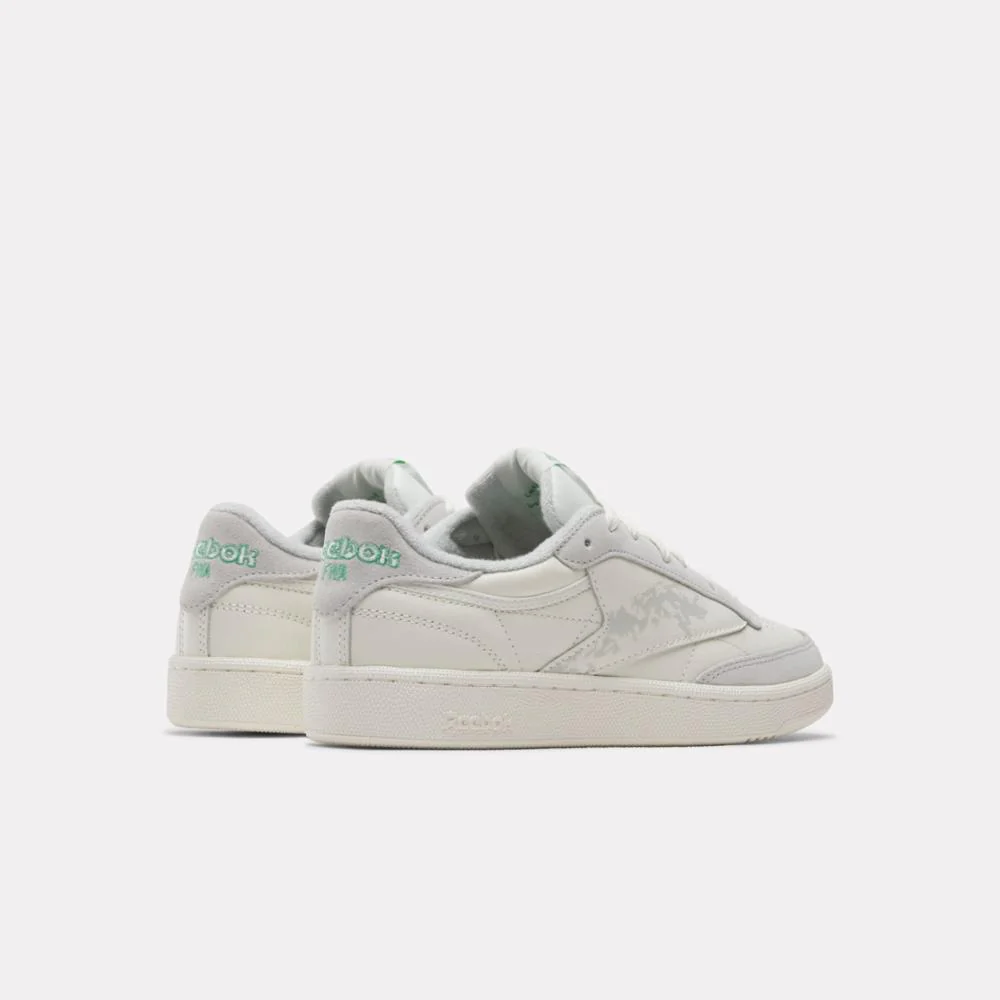 Reebok Footwear Women Reebok x Friends With Animals Club C 85 Shoes CHALK/CHALK/GLEGRN - Image 3