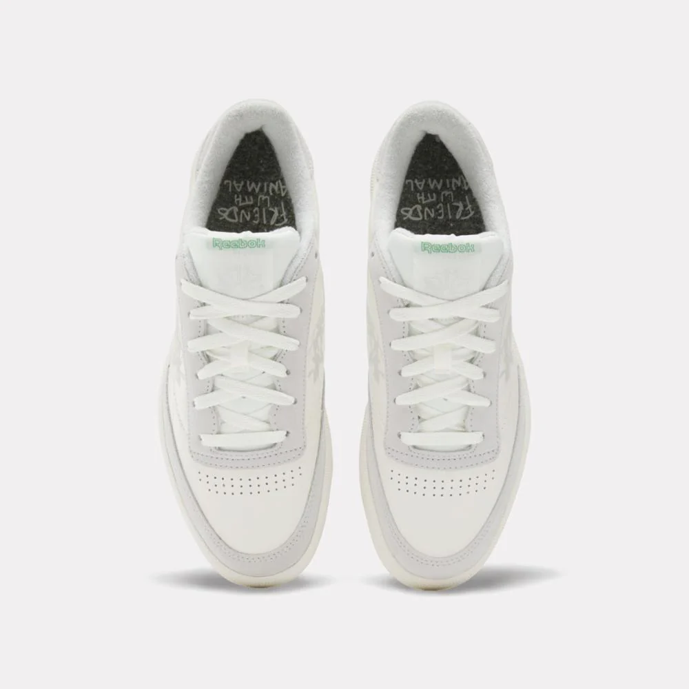 Reebok Footwear Women Reebok x Friends With Animals Club C 85 Shoes CHALK/CHALK/GLEGRN - Image 5