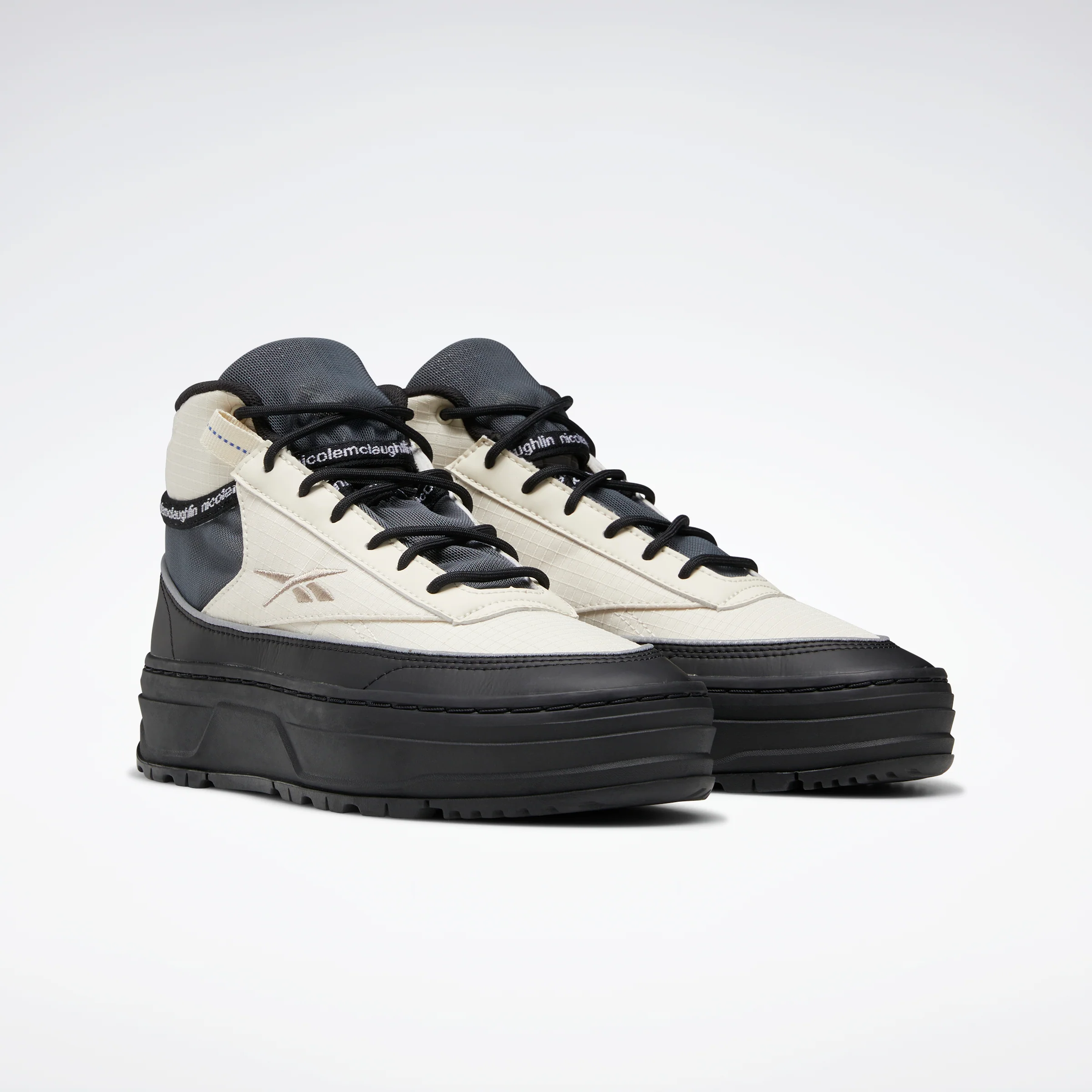 Reebok Footwear Women Reebok X Nicole Mclaughlin Club C Geo Mid Shoes Alabas/Cblack/Bougry - Image 3