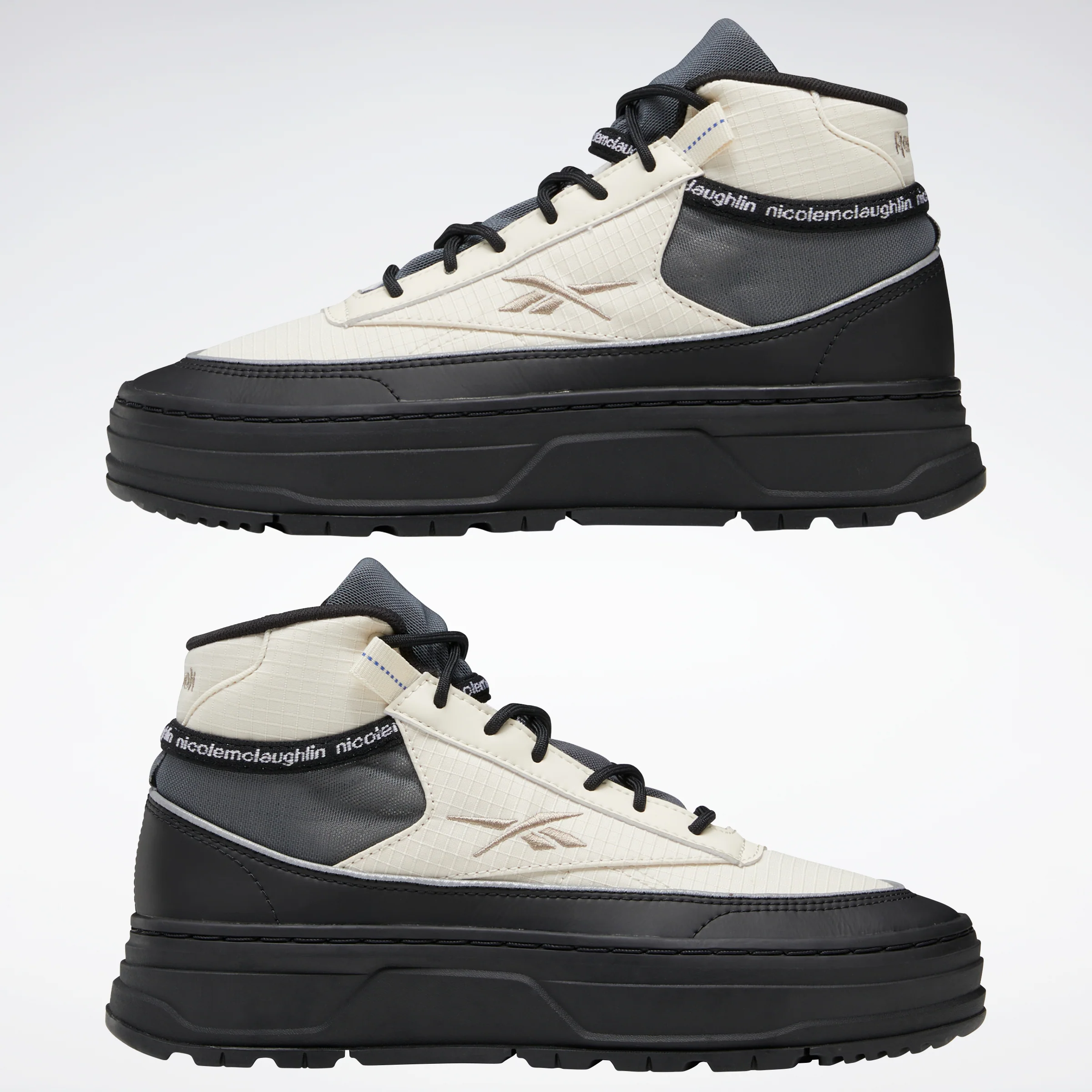 Reebok Footwear Women Reebok X Nicole Mclaughlin Club C Geo Mid Shoes Alabas/Cblack/Bougry - Image 9