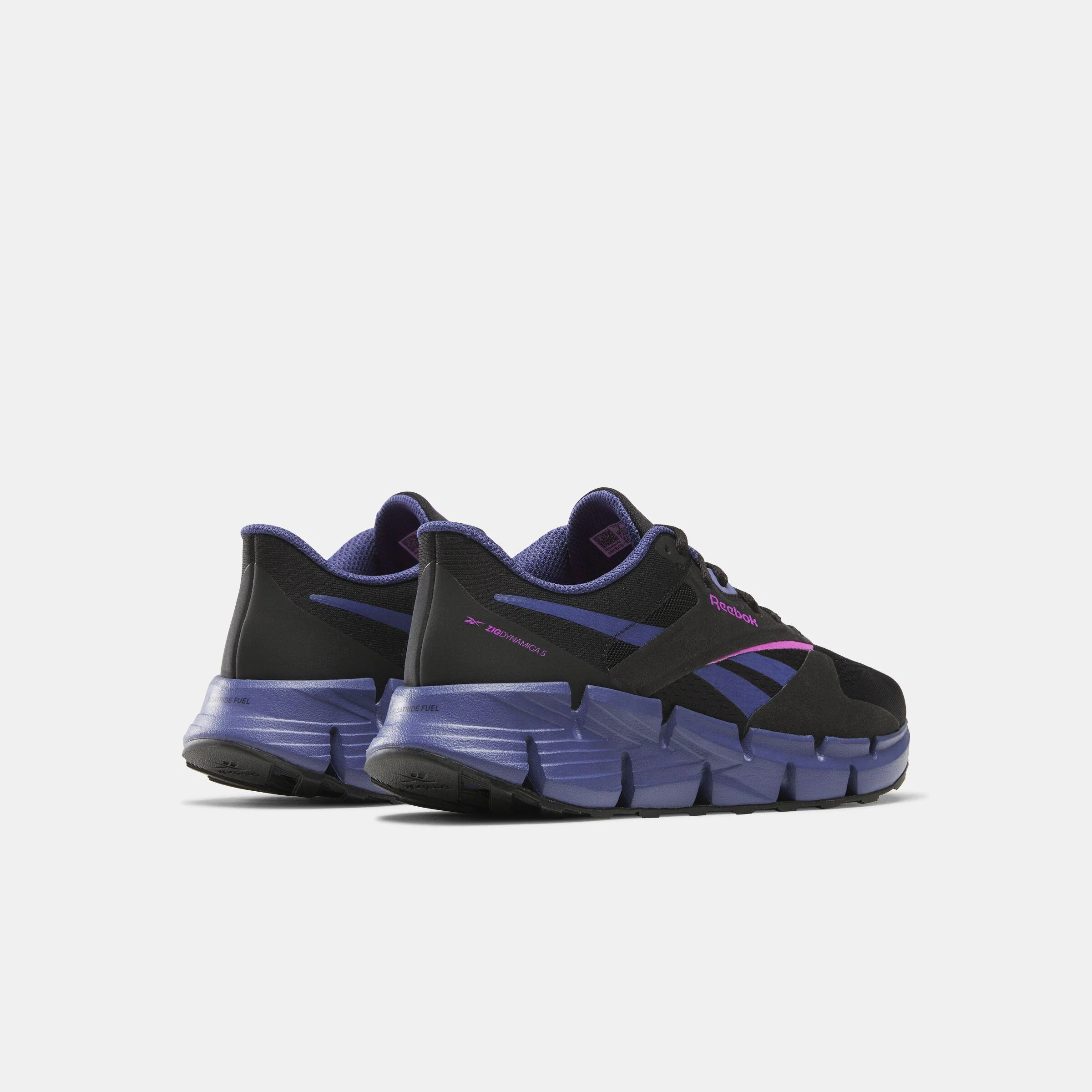 Reebok Footwear Women Zig Dynamica 5 Shoes BLACK/TWILIGHTBLUE/PURPLERAVE - Image 3