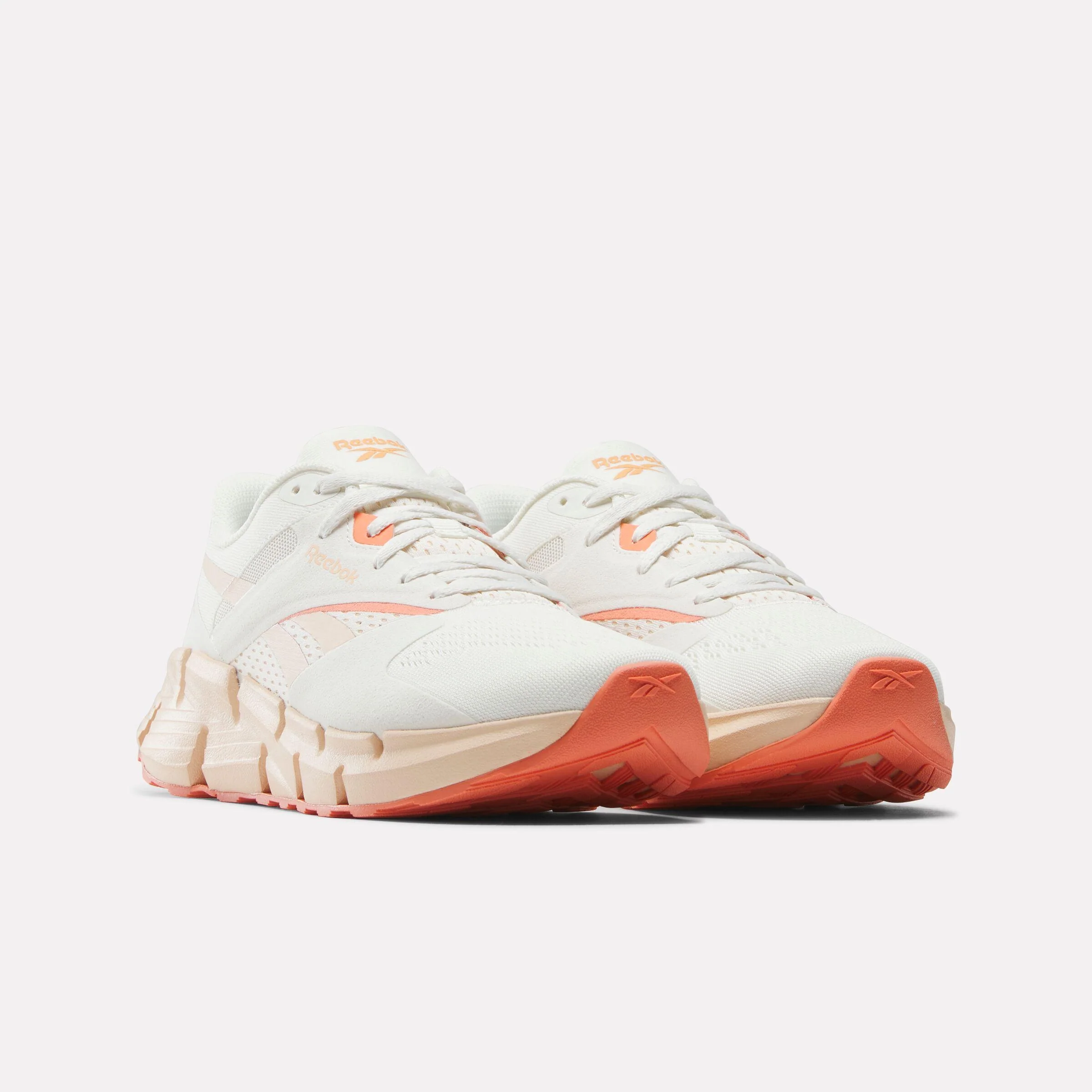Reebok Footwear Women Zig Dynamica 5 Shoes CHALK/WASHED CLAY/CORAL - Image 2