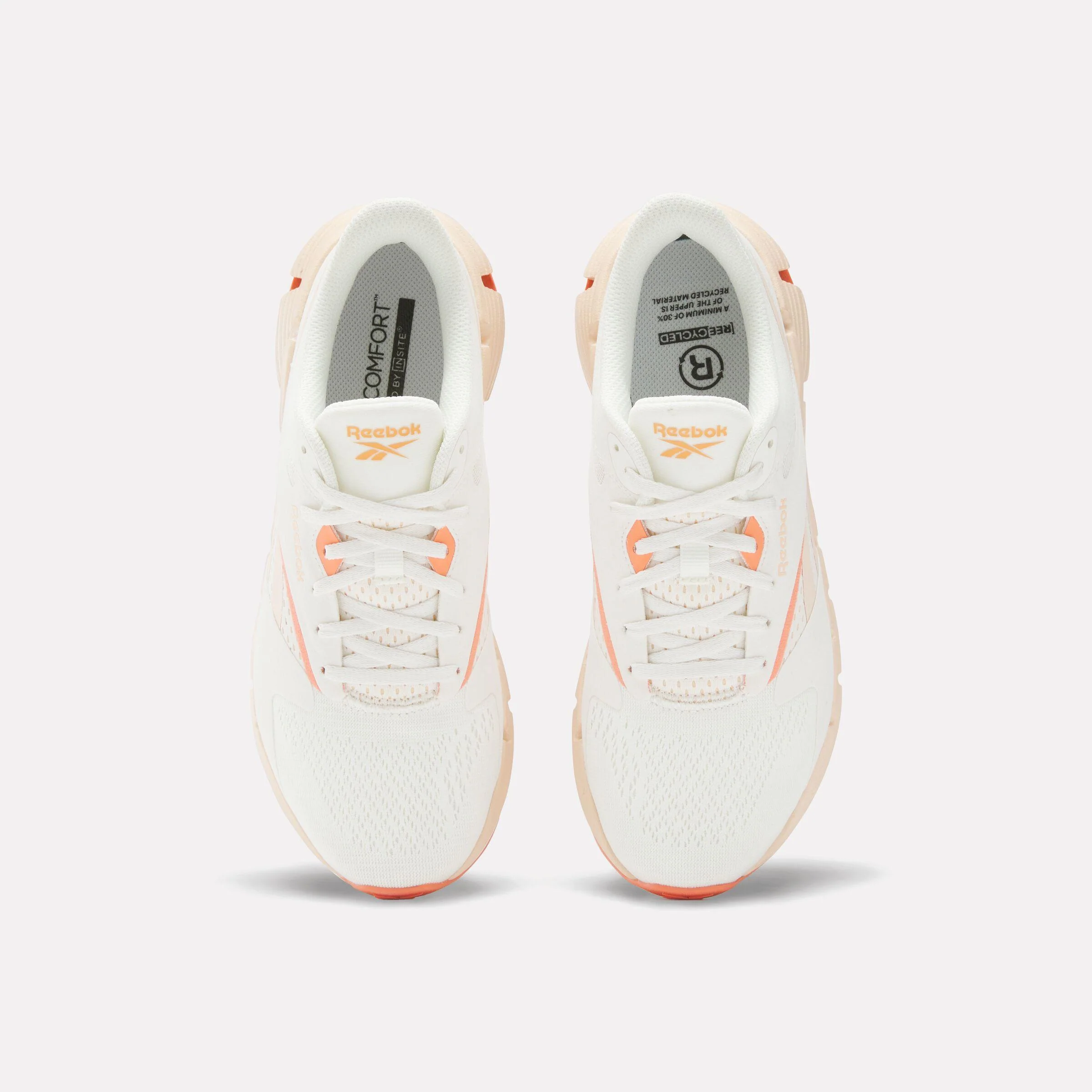 Reebok Footwear Women Zig Dynamica 5 Shoes CHALK/WASHED CLAY/CORAL - Image 5